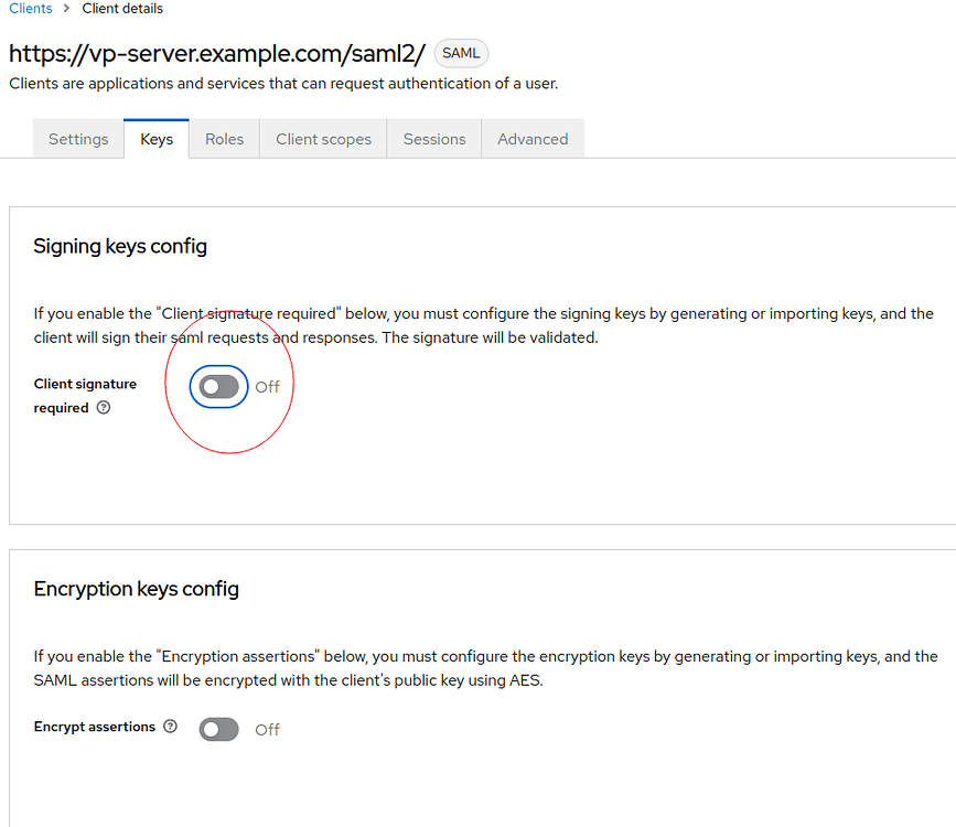 Keycloak SAML integration with selfhosted Teamwork/License server